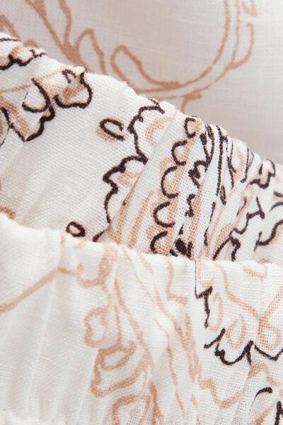 Beige Get Noticed Linen And Viscose Pants, 5601_113K, large image number 4