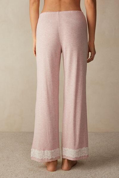 Pink Lace-Trimmed Trousers, , large image number 3