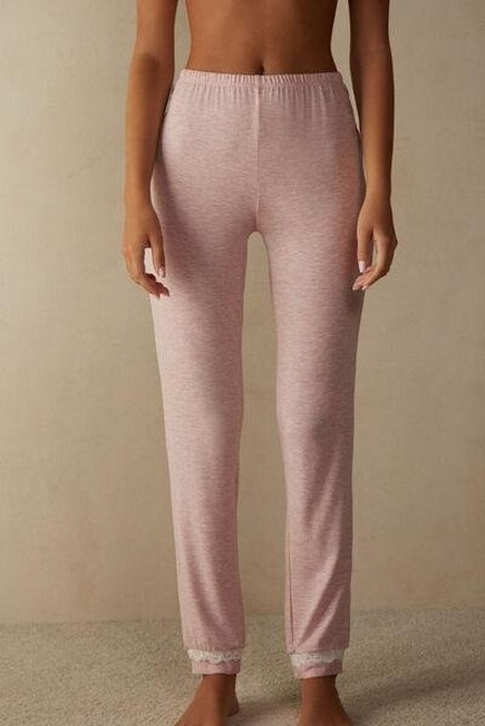 Intimissimi - Pink Long Modal Lace Details Trousers