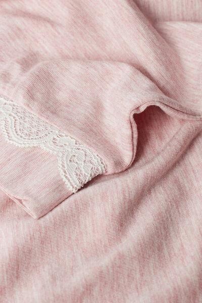 Pink Lace Details Trousers, , large image number 4