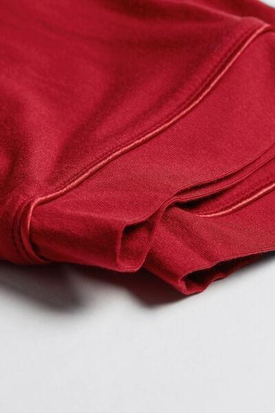 سراويل حمراء طويلة ميكرومودال ، للنساء, Red, large image number 8