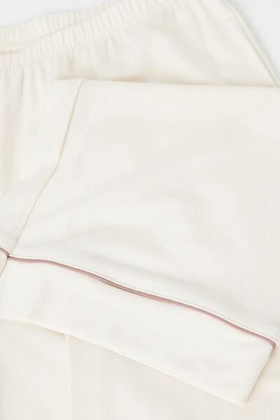 White Long Micromodal Trousers, , large image number 4