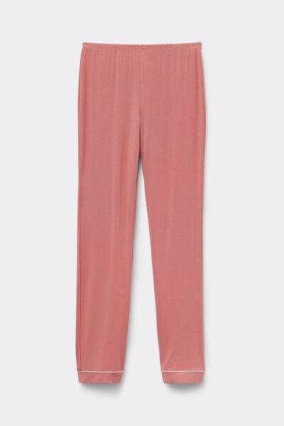 Pink Long Micro Modal Trousers, , large image number 2