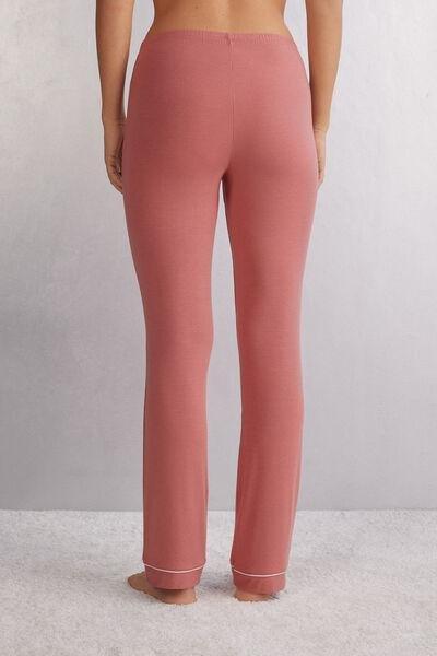 Pink Long Micro Modal Trousers, , large image number 3