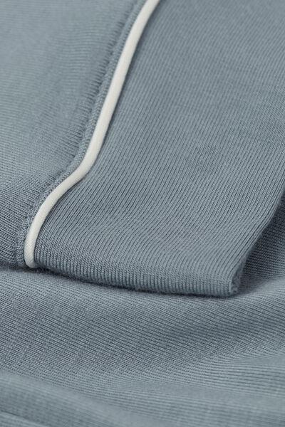 Blue Long Micro Modal Trousers, , large image number 4