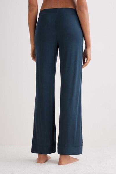 Navy Palazzo Trousers, , large image number 3