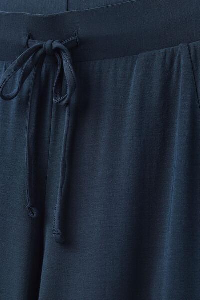 Navy Palazzo Trousers, , large image number 4