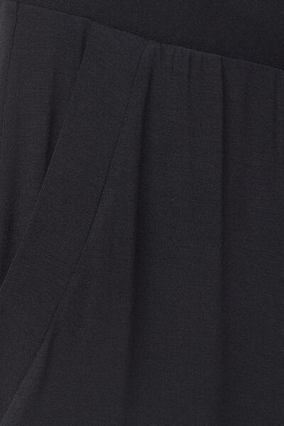 Black Cuffed Modal Trousers, Black, large image number 6