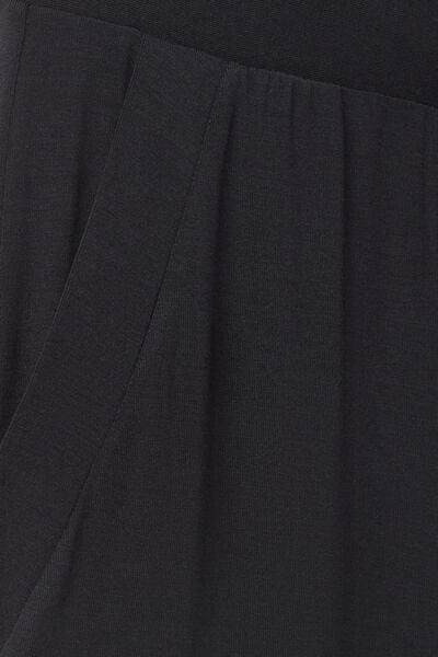 Black Cuffed Modal Trousers, Black, large image number 9