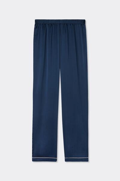 Navy Trimmed Pyjama Bottoms, Intense Blue, large image number 3