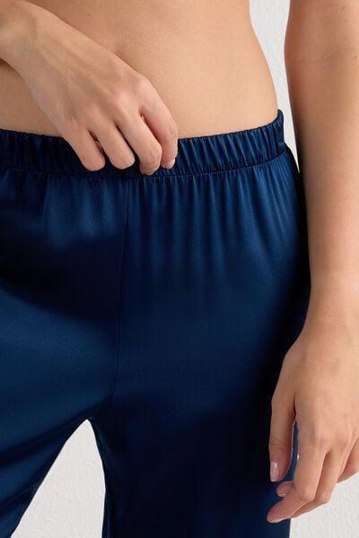 Navy Trimmed Pyjama Bottoms, Intense Blue, large image number 5