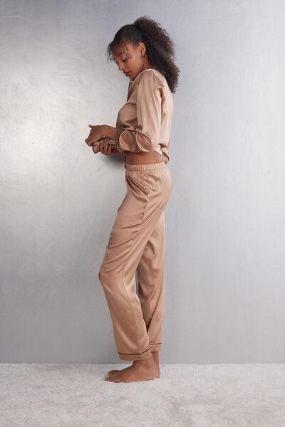 Pink Silk Trousers, , large image number 1