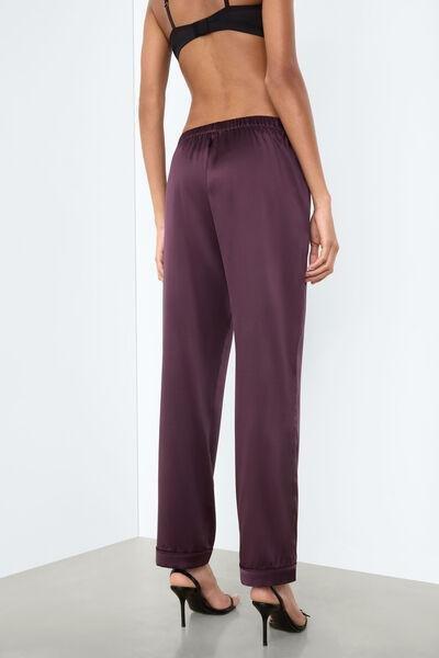 Purple Stretchy Silk Pants, 5601_198K, medium