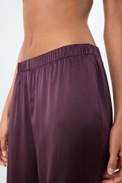 Purple Stretchy Silk Pants, 5601_198K, large image number 4