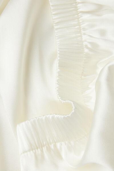 White Long Silk Pants, , large image number 4