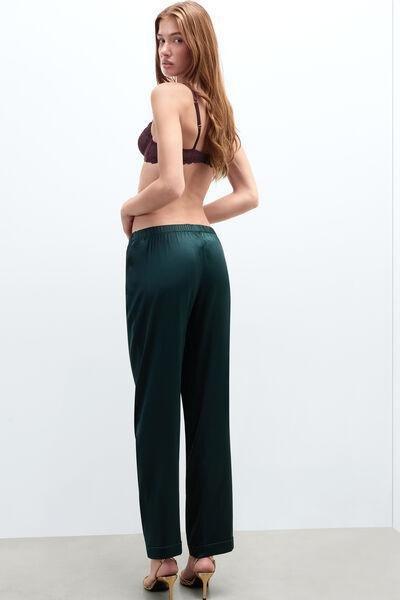 Green Stretchy Silk Pants, 5601_254K, medium