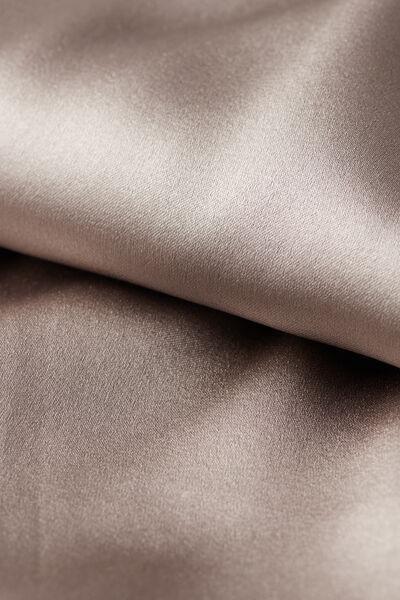 Beige Trimmed Silk Shorts, , large image number 4