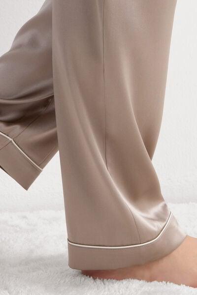 Beige Trimmed Pyjama Bottom, 5601_651I, large image number 5