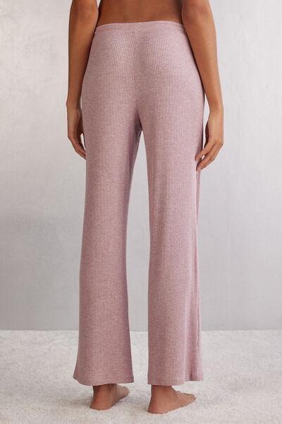 Pink Modal Palazzo Trousers, , large image number 3