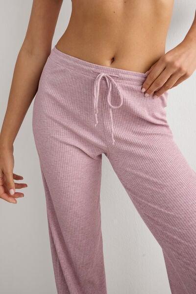 Pink Modal Palazzo Trousers, 5601_859J, large image number 5
