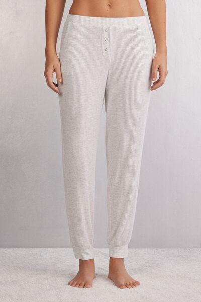 White Full-Length Modal Bottoms, , large image number 0