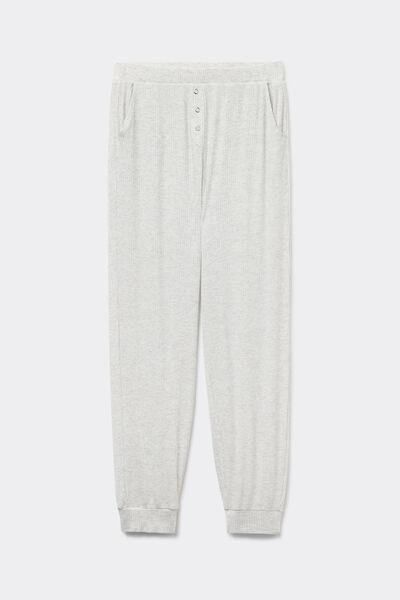 White Full-Length Modal Bottoms, , large image number 2