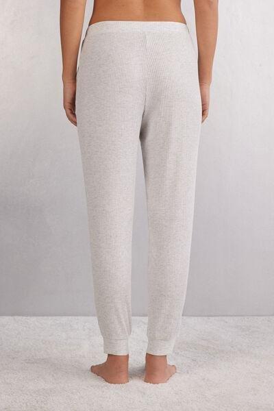 White Full-Length Modal Bottoms, , large image number 3
