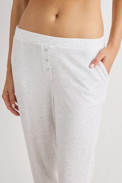 White Full-Length Modal Bottoms, 5601_860J, large image number 5