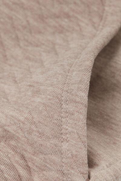 Beige Soft Chevron Cuffs Pants, , large image number 4