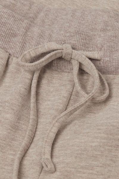 Beige Soft Chevron Straight-Cut Trousers, 5601_775J, large image number 4