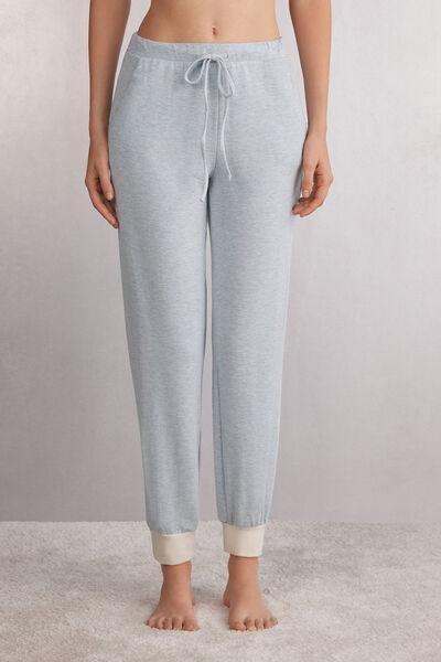 Grey Cold Winter Night Wool Cuffed Trousers, , large image number 0
