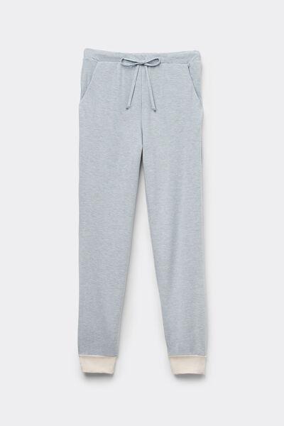 Grey Cold Winter Night Wool Cuffed Trousers, , large image number 2