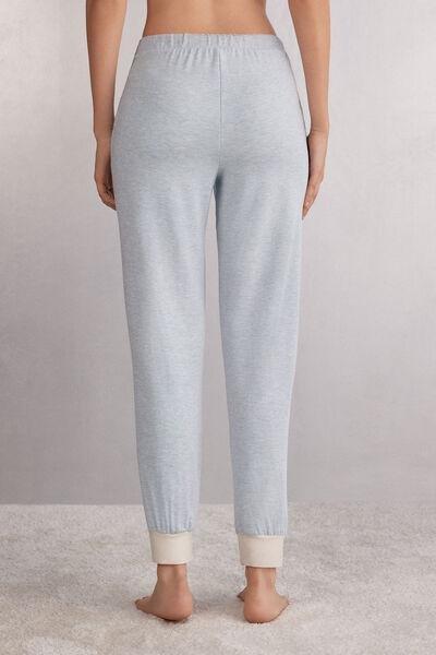 Grey Cold Winter Night Wool Cuffed Trousers, , large image number 3