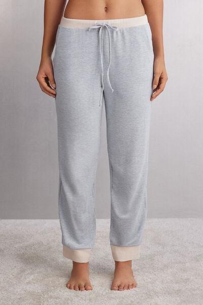 Grey Cold Winter Night Wool Trousers, , medium