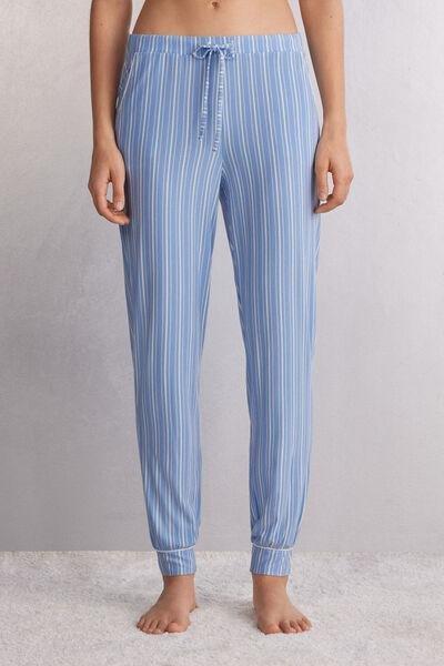 Blue Oxford Stripes Trousers, , large image number 0