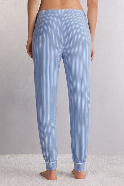 Blue Oxford Stripes Trousers, 5601_856J, large image number 3