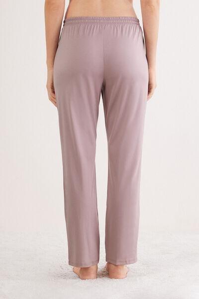Violet Full-Length Elevated Cotton Pyjama Bottoms, , large image number 3