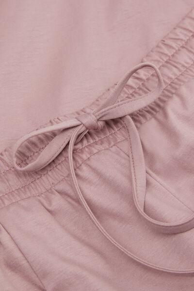 Violet Full-Length Elevated Cotton Pyjama Bottoms, , large image number 4