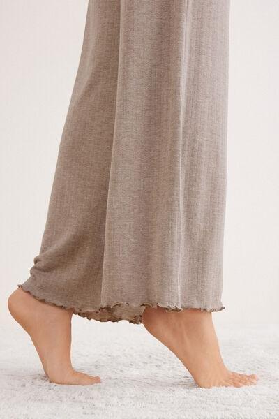 Pink Luxury Softness Wide-Leg Modal Pyjama Bottoms, 5601_039K, large image number 3