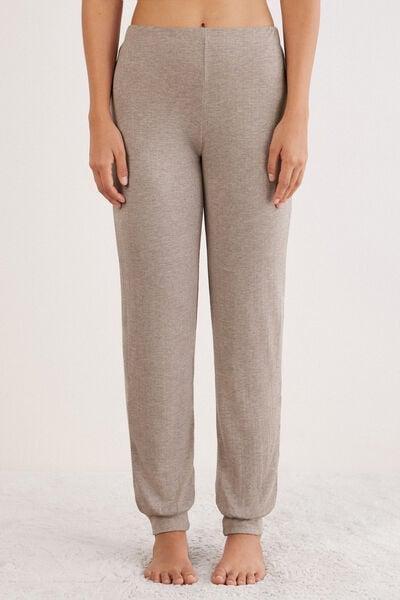 Pink Luxury Softness Ribbed Modal Pyjama Bottoms, 5601_039K, medium