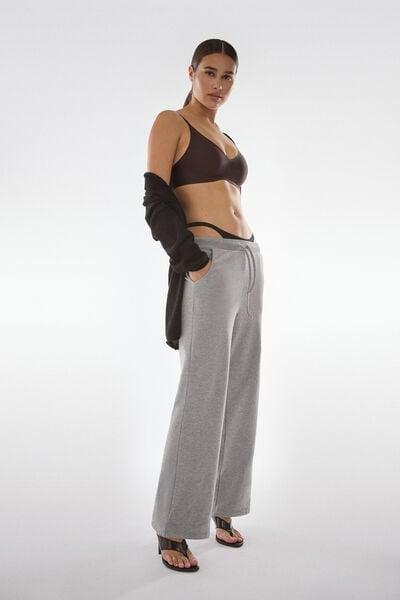 Grey Coraline Casual Palazzo Pants, 5601_042K, large image number 0