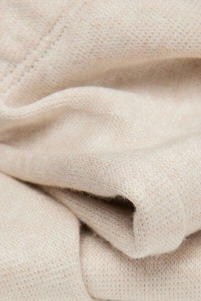 Beige Tricot-Effect Trousers, 5601_044K, large image number 4