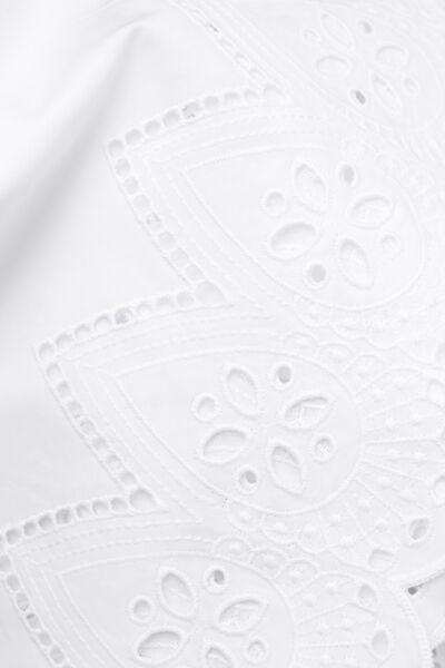 White Made With Love Cotton Broderie Pants, White, large image number 4