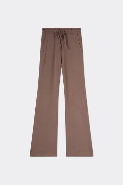 Brown Sporty And Chic Cotton And Modal Pants, 5601_189K, large image number 3