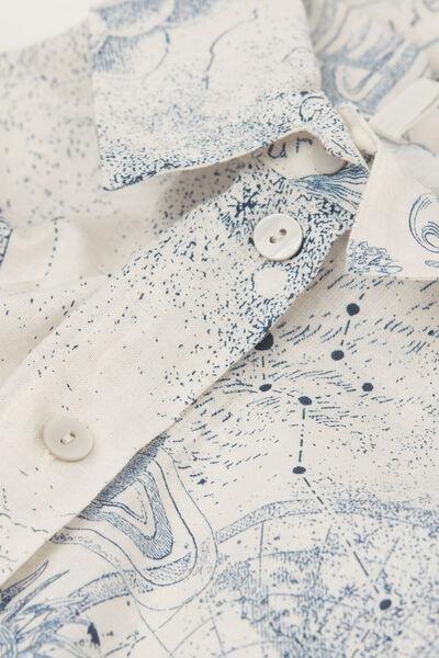 Cream Luxury Dreams Printed Pyjama Set, 5601_945J, large image number 4