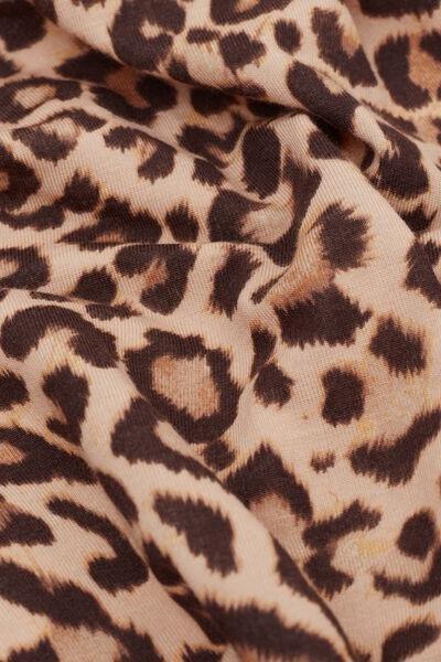 STAMPA LEOPARD Pretty Savage Fresh Bamboo Long Pyjamas with Short-Sleeved Top, , large image number 4