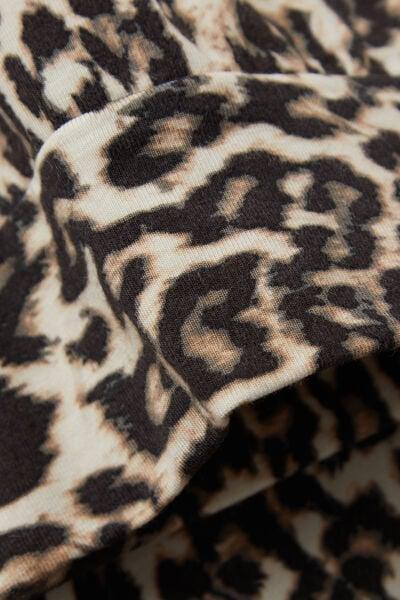 Black A Moment Of Glamour Animal Print Modal Pyjama Set, 5601_029K, large image number 4