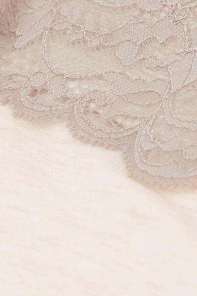 Beige Romantic Lace Pyjama Set, , large image number 4