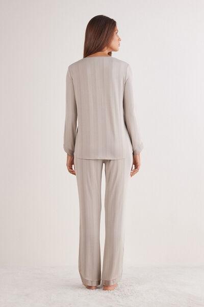ROSE BEIGE Delicate Alchemy Long Modal Pyjamas, , large image number 3