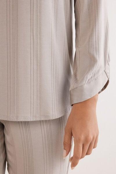 Beige Delicate Alchemy Long Modal Pyjama Set, 5601_950J, large image number 5